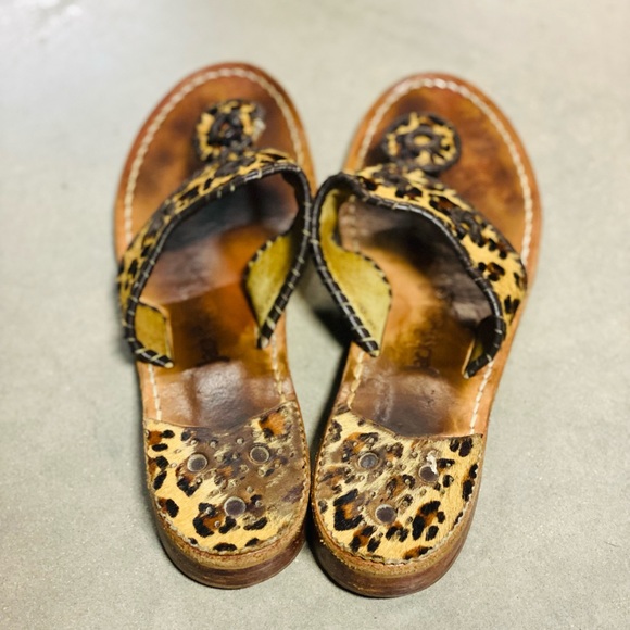Jack Rogers furry leopard print sandal size 10M. - Picture 6 of 7